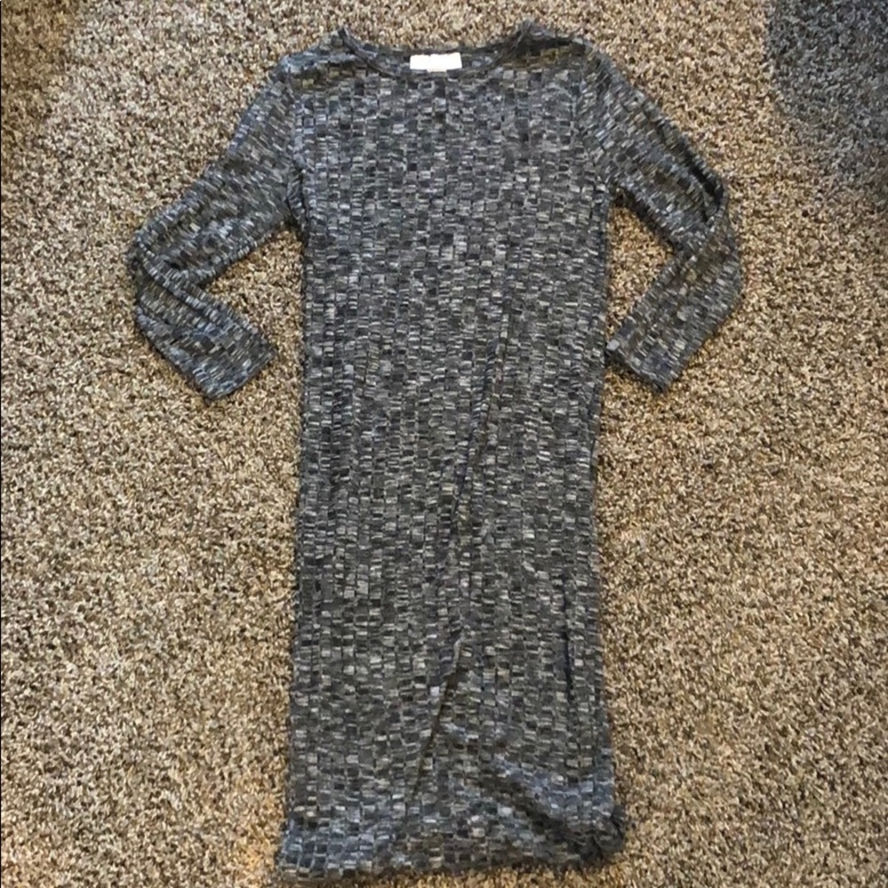 Motherhood maternity grey 3/4 length sleeve dress